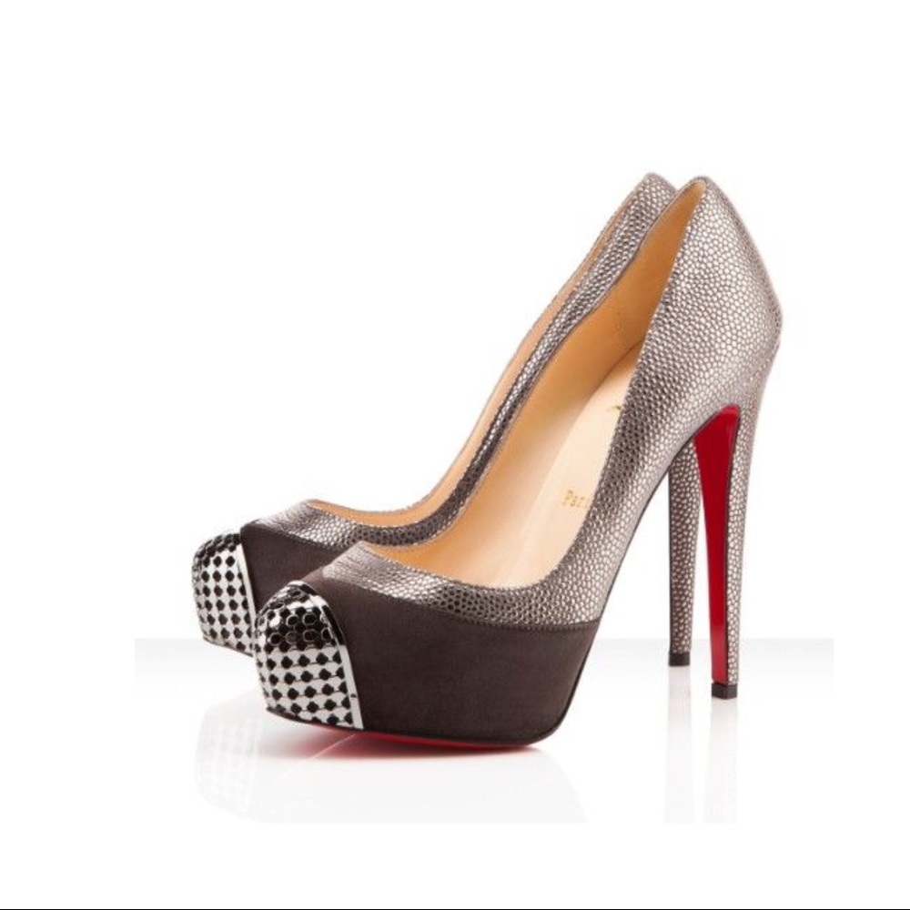 Christian Louboutin Maggie Silver Chain Toe Pump